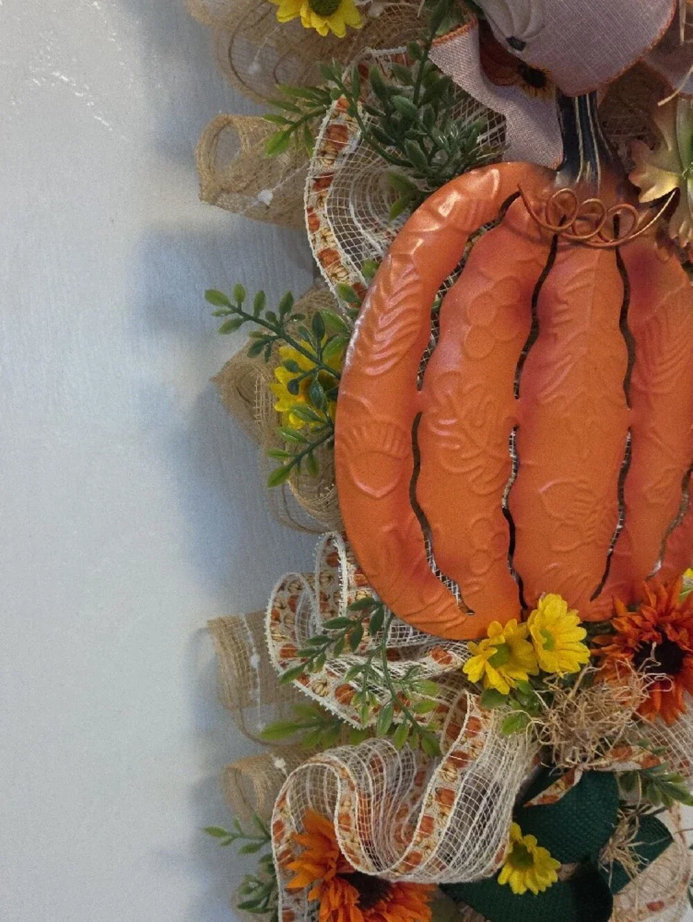 Fall Pumpkin Wreath Swag For Door Or Wall